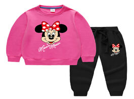 Foto van Speelgoed disney minnie mouse print girls clothes set cartoon baby hoodies sweatshirt pants 2 piece 
