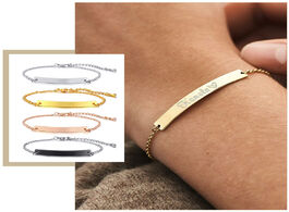 Foto van Sieraden elegant personalized id bar bracelets for women 5mm thin stainless steel link chain custom 