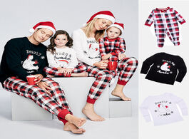 Foto van Baby peuter benodigdheden christmas pajama family matching clothes for mom dad kids long sleeve snow