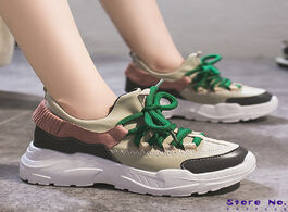 Foto van Schoenen platform chunky sneakers women white shoes trainers new autumn walking woman baskets femme 
