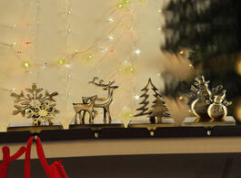 Foto van Huis inrichting silver metal christmas snowflakes stocking holders non skid hooks hanger for firepla
