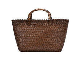 Foto van Tassen brand hand woven women straw bags ladies vintage tote handbags big bohemia beach bag purse la