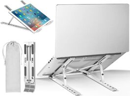 Foto van Computer portable laptop stand aluminium foldable macbook pro support adjustable notebook holder tab