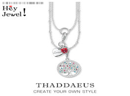Foto van Sieraden charm necklace sweet heart strawberry tree 2020 spring fashion jewelry europe 925 sterling 
