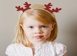 Foto van Baby peuter benodigdheden girl cartoons golden christmas sequins hair bands antlers hoop elk headban