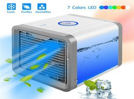 Foto van Huishoudelijke apparaten portable mini air cooler arctic conditioner soothing 7 colors led light hum
