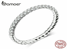 Foto van Sieraden bamoer wedding engagement jewelry clear cz 925 sterling silver finger rings for women high 