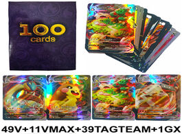Foto van Speelgoed 100pcs pokemon v cards original gx ex mega vmax card pokimon games booster box english tra