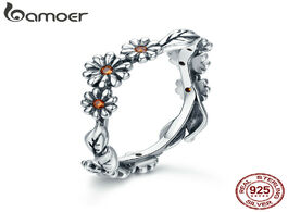 Foto van Sieraden bamoer hot sale 100 925 sterling silver twisted daisy flower female finger rings for women 