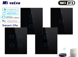 Foto van Elektrisch installatiemateriaal wifi smart touch switch life app wireless remote control us standard