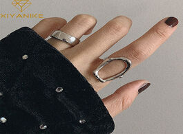 Foto van Sieraden xiyanike wholesale 925 sterling silver opening rings for women couples irregular jewelry ne