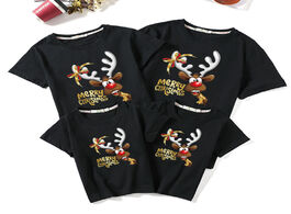 Foto van Baby peuter benodigdheden christmas family t shirt cartoon printed cotton clothes matching outfits f