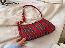 Foto van Tassen luxury women baguette bag retro plaid shoulder designer underarm ladies canvas hobo bags hand