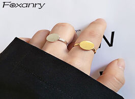 Foto van Sieraden foxanry minimalist 925 sterling silver rings new terndy round geometric party jewelry for w