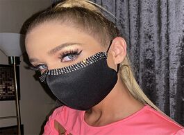 Foto van Sieraden shiny rhinestone crystal face mask jewelry for unisex simple sexy nightclub party accessory