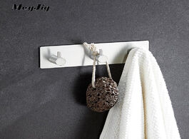 Foto van Huis inrichting kitchen bathroom rustproof towel hooks 3m sticker adhesive stainless steel organizer