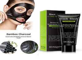 Foto van Schoonheid gezondheid charcoal activated black face mask blackhead remover peel off facial deep clea