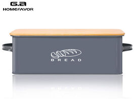 Foto van Huis inrichting storage boxes bread bins with bamboo cutting board lid metal galvanized snack box ki