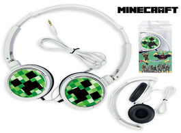 Foto van Speelgoed minecraft creative computer mobile phone unisex headset steve universal wired headphone mu