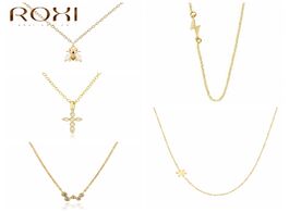 Foto van Sieraden roxi elegant snowflake bee cross lightning geometry pendant necklaces for women jewelry 925