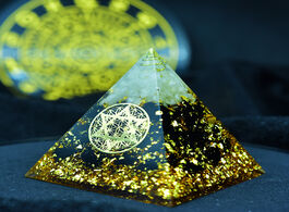 Foto van Sieraden aurareiki orgonite pyramid ajna chakra raziel natural white crystal obsidian expel evil for
