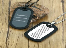 Foto van Sieraden personalized mens black dogtag necklace silicone wrap military stainless steel nameplated h