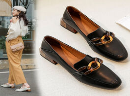 Foto van Schoenen women pumps natural leather shoes 22 25 cm length 3cm heel high spring and autumn thick cha