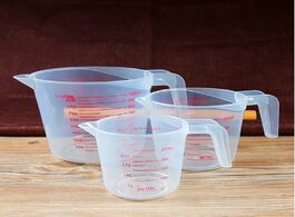 Foto van Huis inrichting 3pcs liquid measuring cups pvc scale cup plastic volume beaker kitchen baking tools 