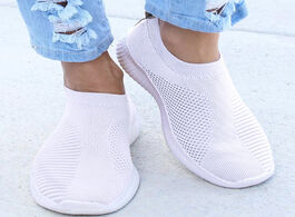 Foto van Schoenen women sneakers female knitted vulcanized shoes casual slip on ladies flat shoe mesh trainer