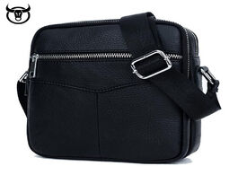 Foto van Tassen new genuine leather men s messenger bags fashion cow business crossbody double zipper shoulde