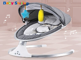 Foto van Baby peuter benodigdheden shining smart electric cradle crib rocking chair bouncer newborn calm blue