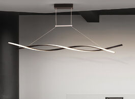 Foto van Lampen verlichting matte black or grey minimalist modern led pendant lights for living room dining k
