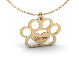 Foto van Sieraden cute cat paw name necklace best gifts heart pendant personalized dog bear footprint engrave