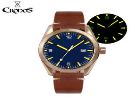 Foto van Horloge cronos men s bronze pilot watch blue sterile dial cusn8 pt5000 sw200 automatic movement sapp