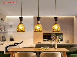 Foto van Lampen verlichting new nordic modern hollow metal restaurant pendant lights personality bar cafe cre