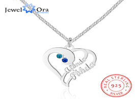 Foto van Sieraden jewelora love promise christmas gift diy name necklace personalized 925 sterling silver hea