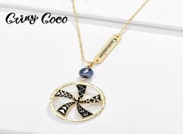 Foto van Sieraden cring coco customize name pendant necklace women s enamel flower jewelry hawaiian personali