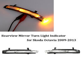 Foto van Auto motor accessoires car rearview side mirror led turn signals light blinker reversing lamp indica