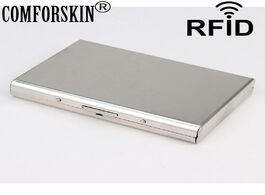Foto van Tassen comforskin credit card holder high quality stainless steel rfid blocking slim wallets metal c