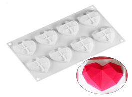 Foto van Huis inrichting 8 cavity diamond heart silicone mold big love cake fondant diy mould cakes mousse ch