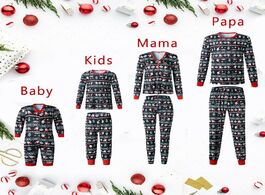 Foto van Baby peuter benodigdheden christmas 2020 parent child warm family matching clothes printed home wear