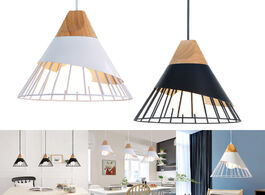 Foto van Lampen verlichting nordic pendant lights modern vintage wood light led hanging lamp lighting kitchen