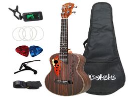 Foto van Sport en spel 26 inch tenor ukulele grape sound hole hawaiian guitar 4 strings rosewood ukelele set 