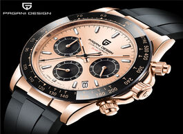 Foto van Horloge pagani design top brand new men quartz wristwatch luxury sapphire glass sports watch rubber 