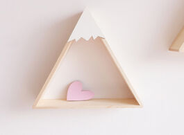 Foto van Huis inrichting 2pc set wooden small and large storage racks creative triangle superposition wall ha