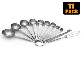 Foto van Huis inrichting stainless steel measuring spoons u taste 18 8 set of 11 piece dry and liquid ingredi