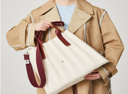 Foto van Tassen luxury design handmade pleated women s handbag shoulder messenger bag canvas shopping tote cl