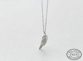 Foto van Sieraden bohemia elegant feather pendant necklaces real 925 sterling silver accessories fine jewelry