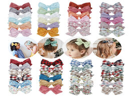 Foto van Baby peuter benodigdheden 6pcs lot hair clips for girls plaid hairpin kids big bows barrette floral 