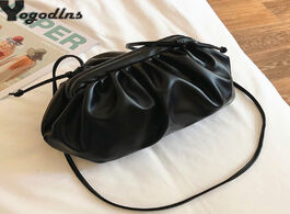 Foto van Tassen bag for women cloud soft pu leather single shoulder slant dumpling handbag party design bags 